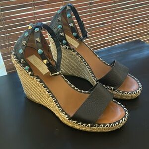 Valentino Double Rockstud Wedges